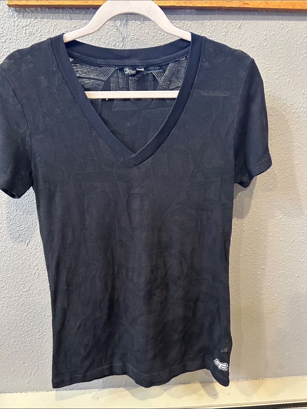 Fox Black Short Sleeve V-Neck Tee